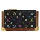 LOUIS VUITTON Multicolor Pochette Cles Coin Purse Black M13664 LV Auth bs31521-13