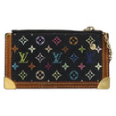 LOUIS VUITTON Multicolor Pochette Cles Coin Purse Black M13664 LV Auth bs31521-2