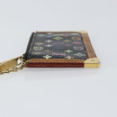 LOUIS VUITTON Multicolor Pochette Cles Coin Purse Black M13664 LV Auth bs31521-4