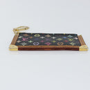 LOUIS VUITTON Multicolor Pochette Cles Coin Purse Black M13664 LV Auth bs31521-6