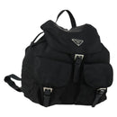PRADA Backpack Nylon Black Silver Auth bs31532-1