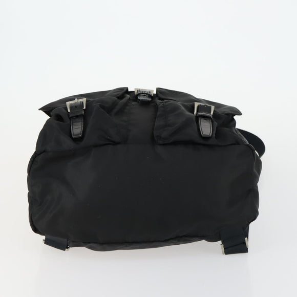 PRADA Backpack Nylon Black Silver Auth bs31532
