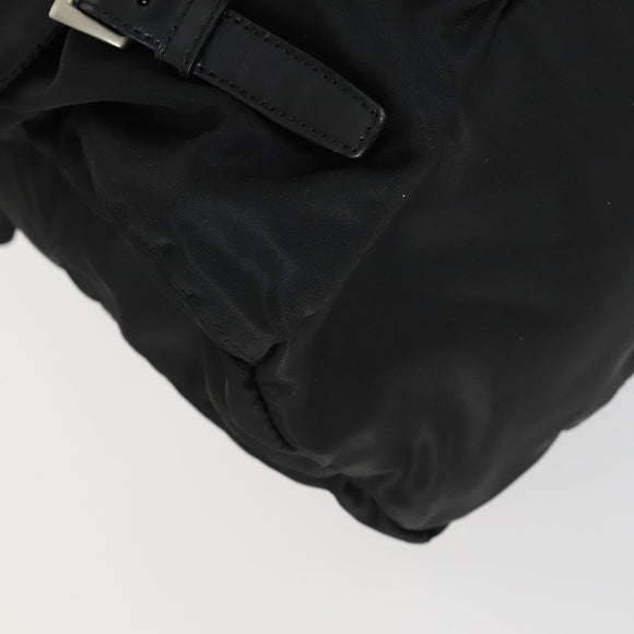 PRADA Backpack Nylon Black Silver Auth bs31532