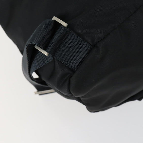PRADA Backpack Nylon Black Silver Auth bs31532