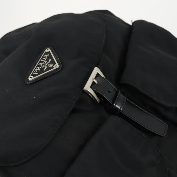 PRADA Backpack Nylon Black Silver Auth bs31532