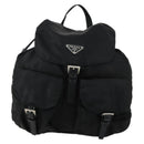 PRADA Backpack Nylon Black Silver Auth bs31532-13