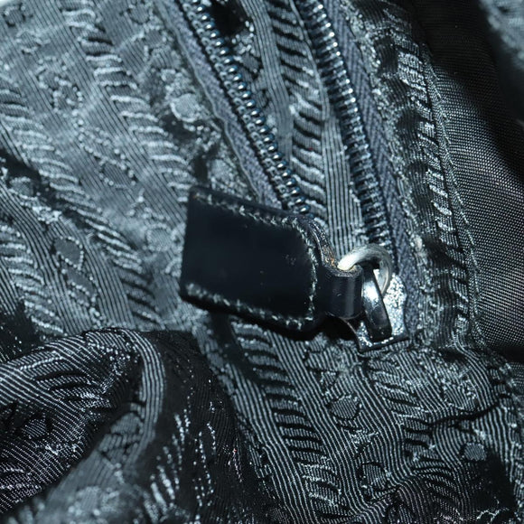 PRADA Backpack Nylon Black Silver Auth bs31532