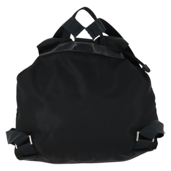 PRADA Backpack Nylon Black Silver Auth bs31532