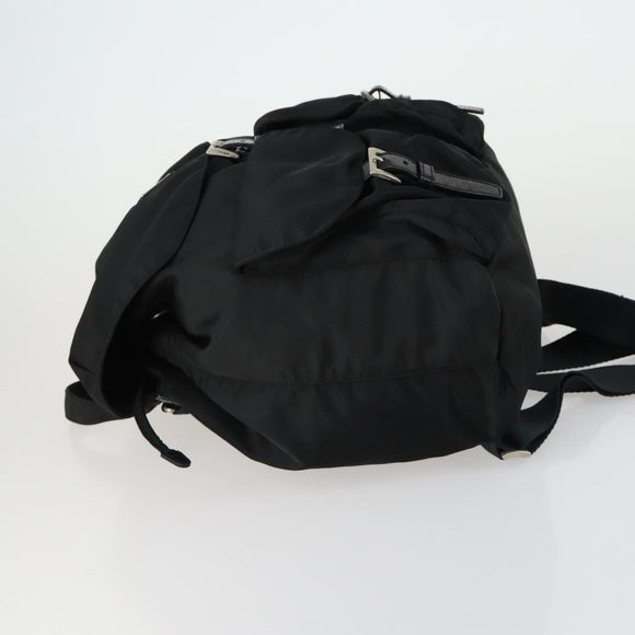 PRADA Backpack Nylon Black Silver Auth bs31532