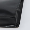 PRADA Tote Bag Enamel Black Silver Auth bs31534-8