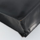 PRADA Tote Bag Enamel Black Silver Auth bs31534-15