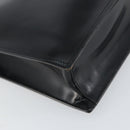 PRADA Tote Bag Enamel Black Silver Auth bs31534-17