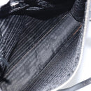 PRADA Tote Bag Enamel Black Silver Auth bs31534-10