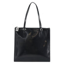 PRADA Tote Bag Enamel Black Silver Auth bs31534-13