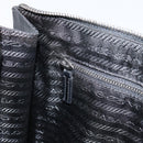 PRADA Tote Bag Enamel Black Silver Auth bs31534-22
