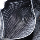 PRADA Tote Bag Enamel Black Silver Auth bs31534-23