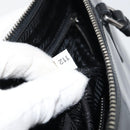 PRADA Tote Bag Enamel Black Silver Auth bs31534-11