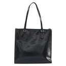 PRADA Tote Bag Enamel Black Silver Auth bs31534-2