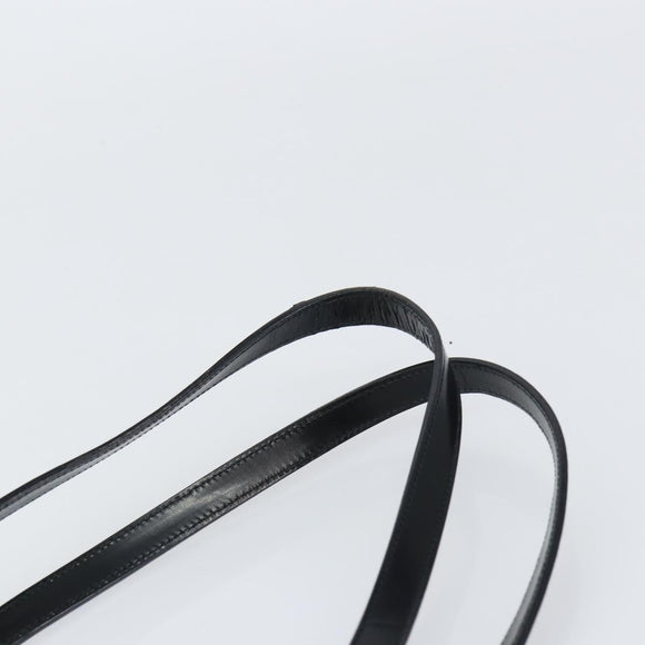 PRADA Tote Bag Enamel Black Silver Auth bs31534