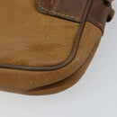 LOEWE Shoulder Bag Leather Beige Gold Auth bs31535-15