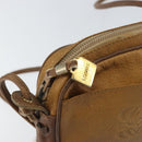 LOEWE Shoulder Bag Leather Beige Gold Auth bs31535-10