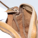 LOEWE Shoulder Bag Leather Beige Gold Auth bs31535-17