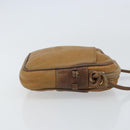 LOEWE Shoulder Bag Leather Beige Gold Auth bs31535-3
