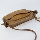 LOEWE Shoulder Bag Leather Beige Gold Auth bs31535-6