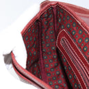 LOEWE Shoulder Bag Leather Bordeaux Gold Auth bs31536-21