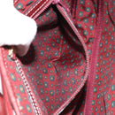 LOEWE Shoulder Bag Leather Bordeaux Gold Auth bs31536-22