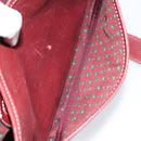 LOEWE Shoulder Bag Leather Bordeaux Gold Auth bs31536-23