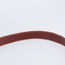 LOEWE Shoulder Bag Leather Bordeaux Gold Auth bs31536-8