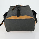 LOEWE Eye Nature Convertible Backpack Canvas Leather Gray Silver Auth bs31537-5
