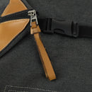 LOEWE Eye Nature Convertible Backpack Canvas Leather Gray Silver Auth bs31537-10