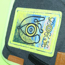 LOEWE Eye Nature Convertible Backpack Canvas Leather Gray Silver Auth bs31537-21