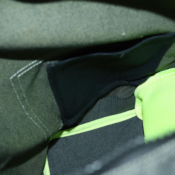 LOEWE Eye Nature Convertible Backpack Canvas Leather Gray Silver Auth bs31537