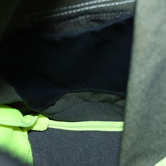 LOEWE Eye Nature Convertible Backpack Canvas Leather Gray Silver Auth bs31537