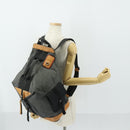 LOEWE Eye Nature Convertible Backpack Canvas Leather Gray Silver Auth bs31537-26