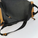 LOEWE Eye Nature Convertible Backpack Canvas Leather Gray Silver Auth bs31537-8