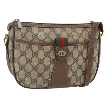 GUCCI GG Supreme Web Sherry Line Bag PVC Beige Gold 89 02 032 Auth bs31538