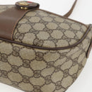 GUCCI GG Supreme Web Sherry Line Bag PVC Beige Gold 89 02 032 Auth bs31538-10