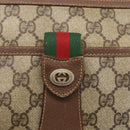 GUCCI GG Supreme Web Sherry Line Bag PVC Beige Gold 89 02 032 Auth bs31538-14