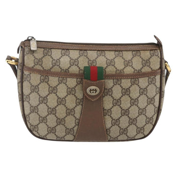 GUCCI GG Supreme Web Sherry Line Bag PVC Beige Gold 89 02 032 Auth bs31538 - 0
