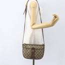 GUCCI GG Supreme Web Sherry Line Bag PVC Beige Gold 89 02 032 Auth bs31538-22