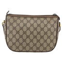 GUCCI GG Supreme Web Sherry Line Bag PVC Beige Gold 89 02 032 Auth bs31538-3