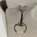 GUCCI Hand Bag Leather 2way White Silver 000 2058 0307 5 Auth bs31539-21