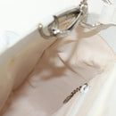 GUCCI Hand Bag Leather 2way White Silver 000 2058 0307 5 Auth bs31539-26