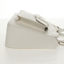 GUCCI Hand Bag Leather 2way White Silver 000 2058 0307 5 Auth bs31539-4