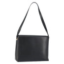 GUCCI Shoulder Bag Leather Black Gold Auth bs31540-1