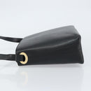 GUCCI Shoulder Bag Leather Black Gold Auth bs31540-5